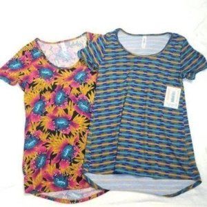 LOT OF 2 NWT LulaRoe Classic T Shirt Womens XXS 2XS